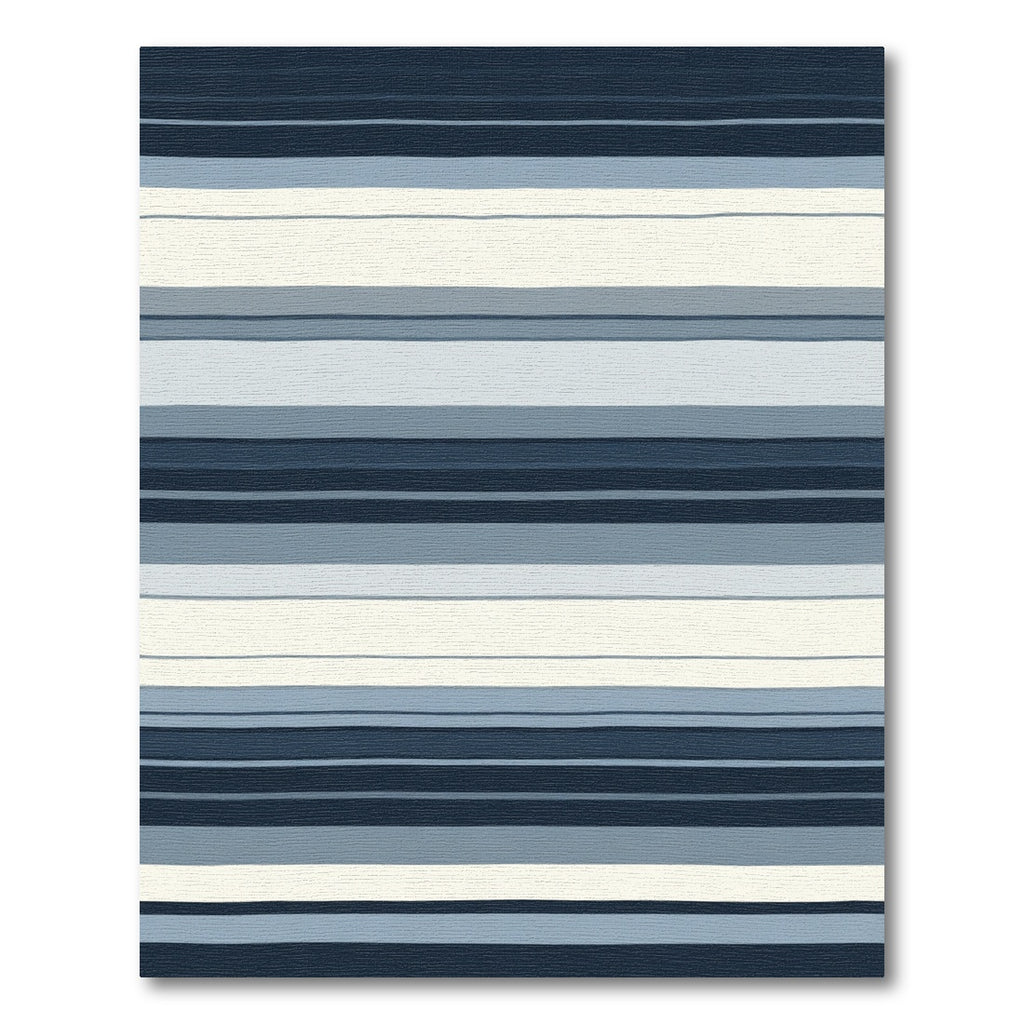 Coastal Blue Multi Stripe Rug