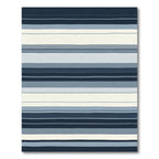 Coastal Blue Multi Stripe Rug