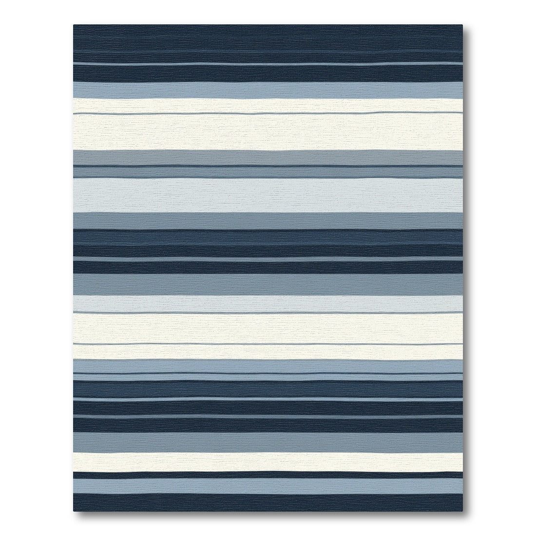 Coastal Blue Multi Stripe Rug