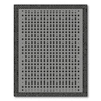 Geometric Gray Diamond Cascade Rug