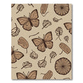Earthy Butterflies Leaves Medallions Rug