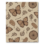 Earthy Butterflies Leaves Medallions Rug