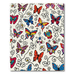 Colorful Fluttering Butterfly Garden Rug