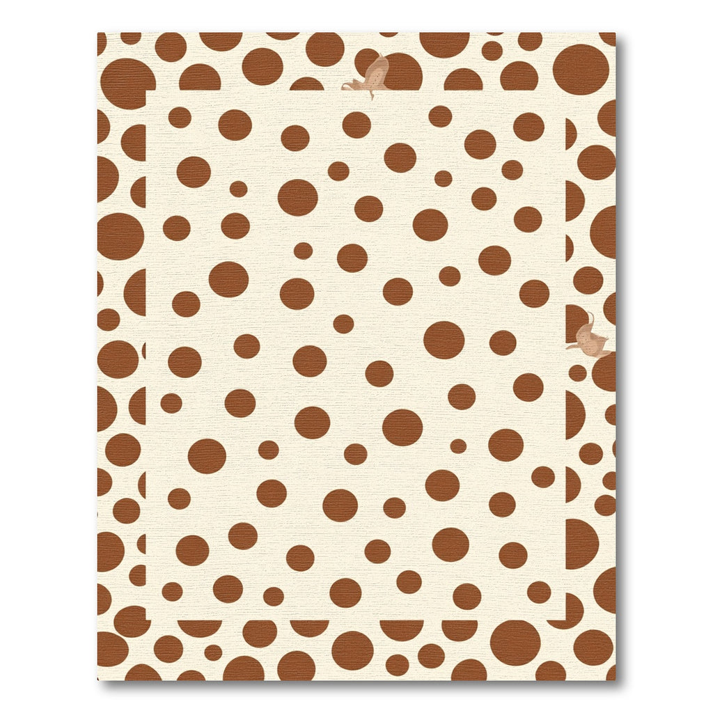 Cream Brown Polka Dot Overlap Rug