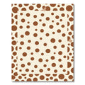 Cream Brown Polka Dot Overlap Rug
