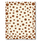 Cream Brown Polka Dot Overlap Rug