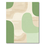Soft Green Abstract Organic Shapes Rug