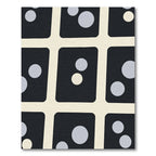 Black Cream Polka Dot Grid Rug