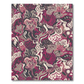 Bold Plum Floral Swirl Abstract Rug