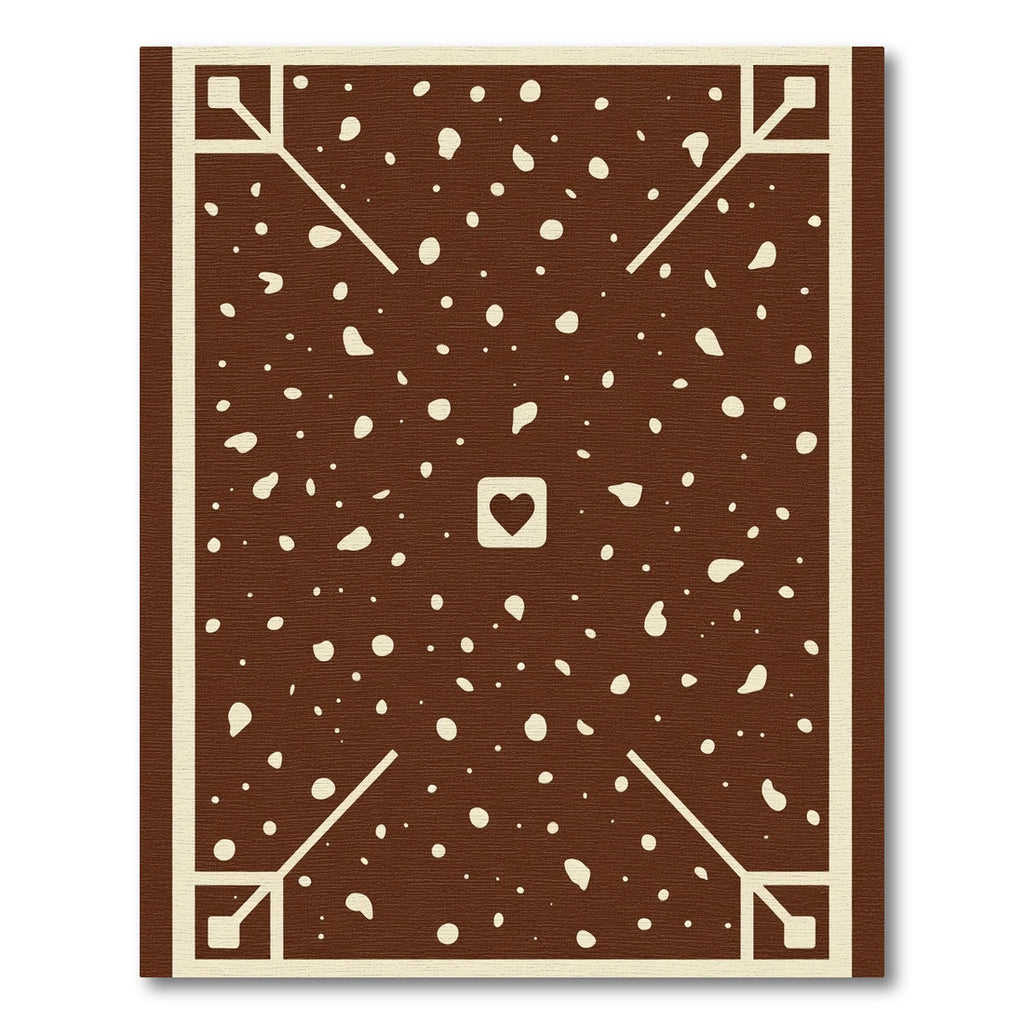 Chocolate Speckled Heart Corner Deco Rug