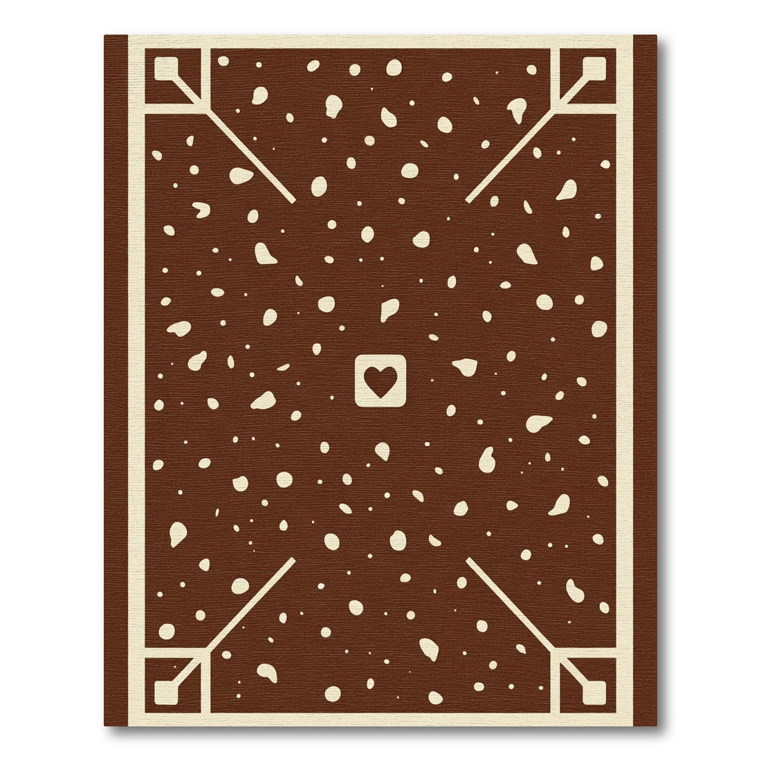 Chocolate Speckled Heart Corner Deco Rug