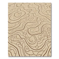 Earthy Swirl Wood Grain Contour Rug