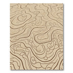 Earthy Swirl Wood Grain Contour Rug
