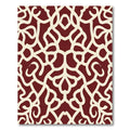 Crimson Ivory Intertwined Vine Rug