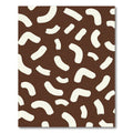 Brown White Abstract Brushstroke Rug