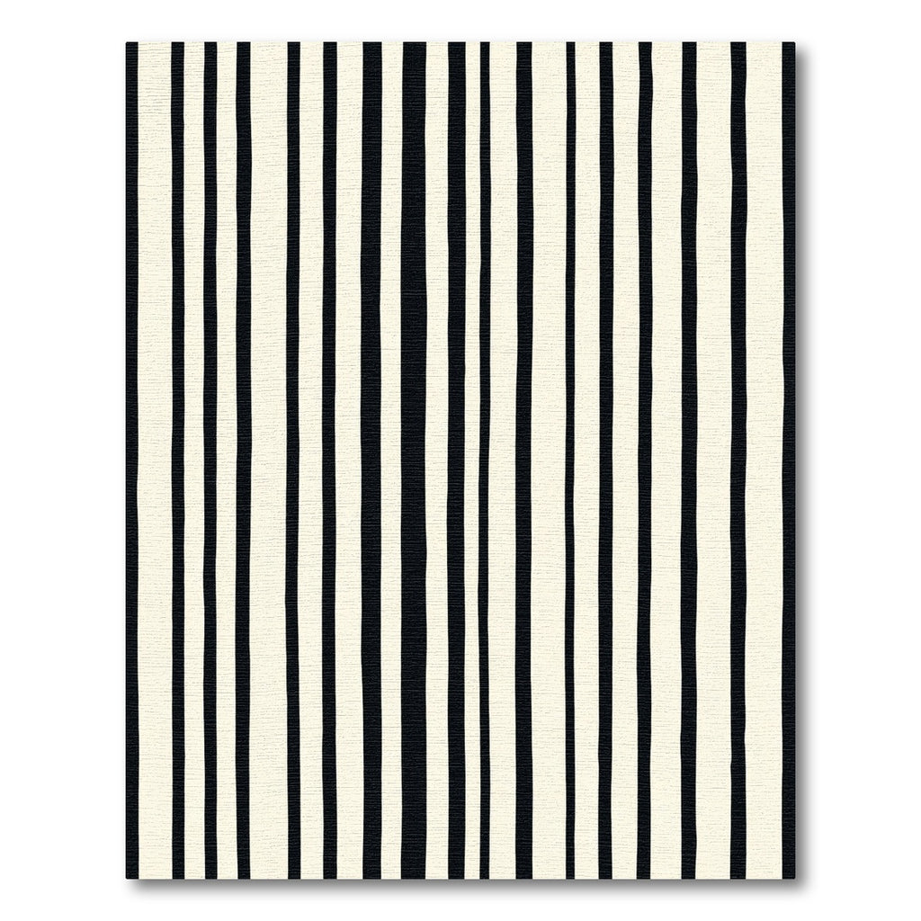 Ink Cream Tall Vertical Lines Rug
