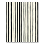 Ink Cream Tall Vertical Lines Rug