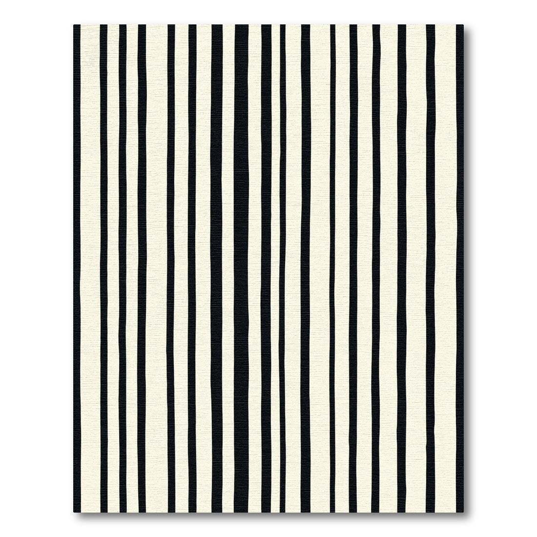 Ink Cream Tall Vertical Lines Rug