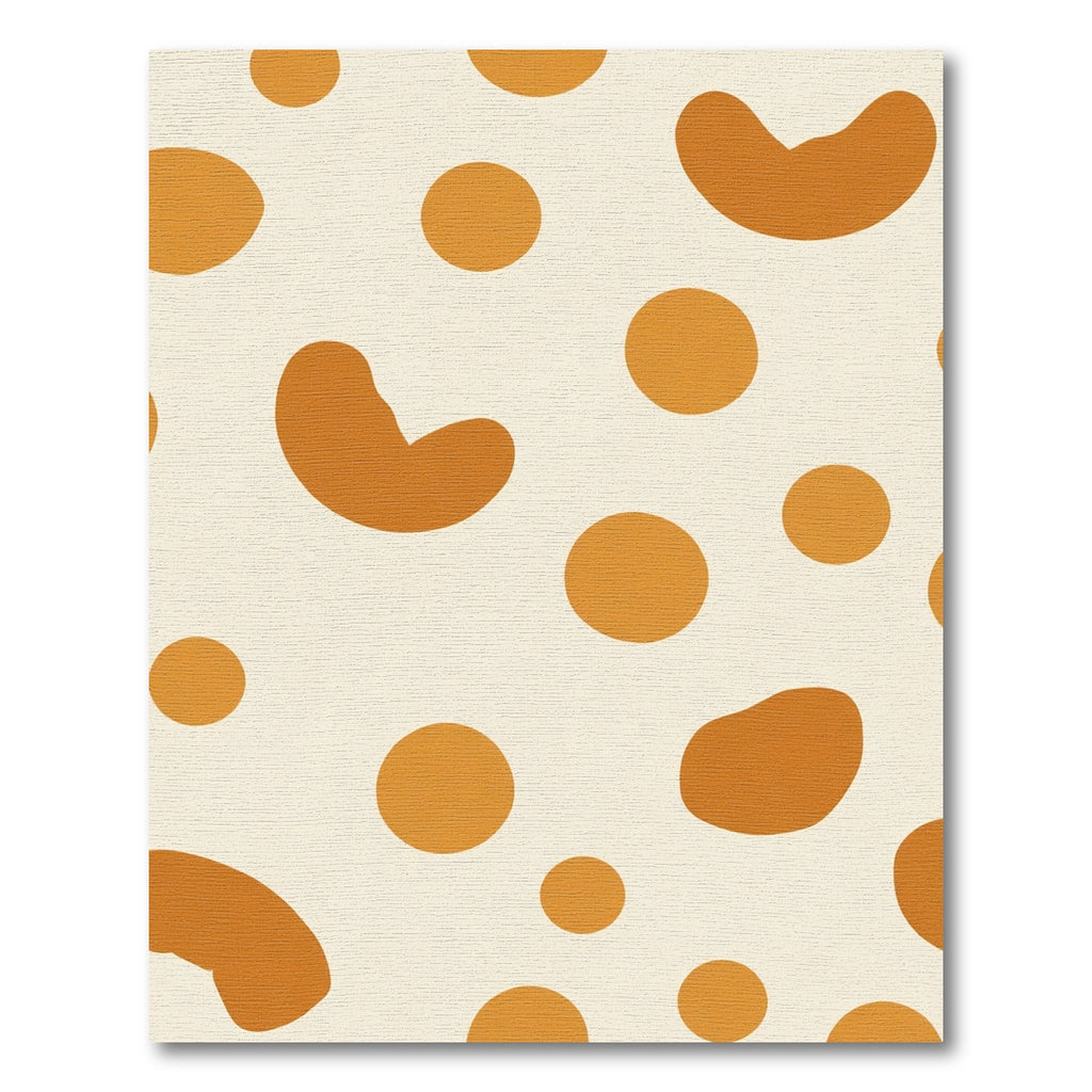 Amber Ochre Blob Circles Rug