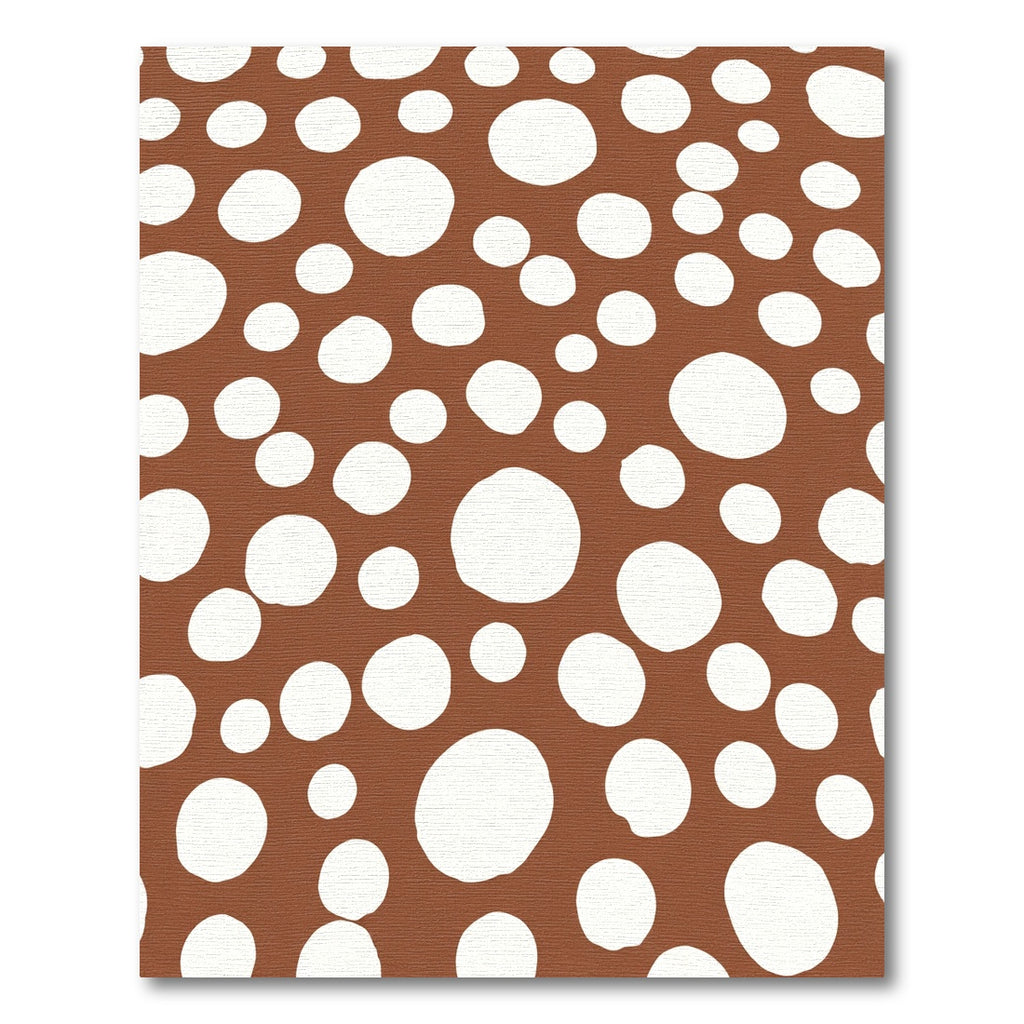 Brown White Polka Dot Scatter Rug