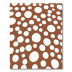 Brown White Polka Dot Scatter Rug