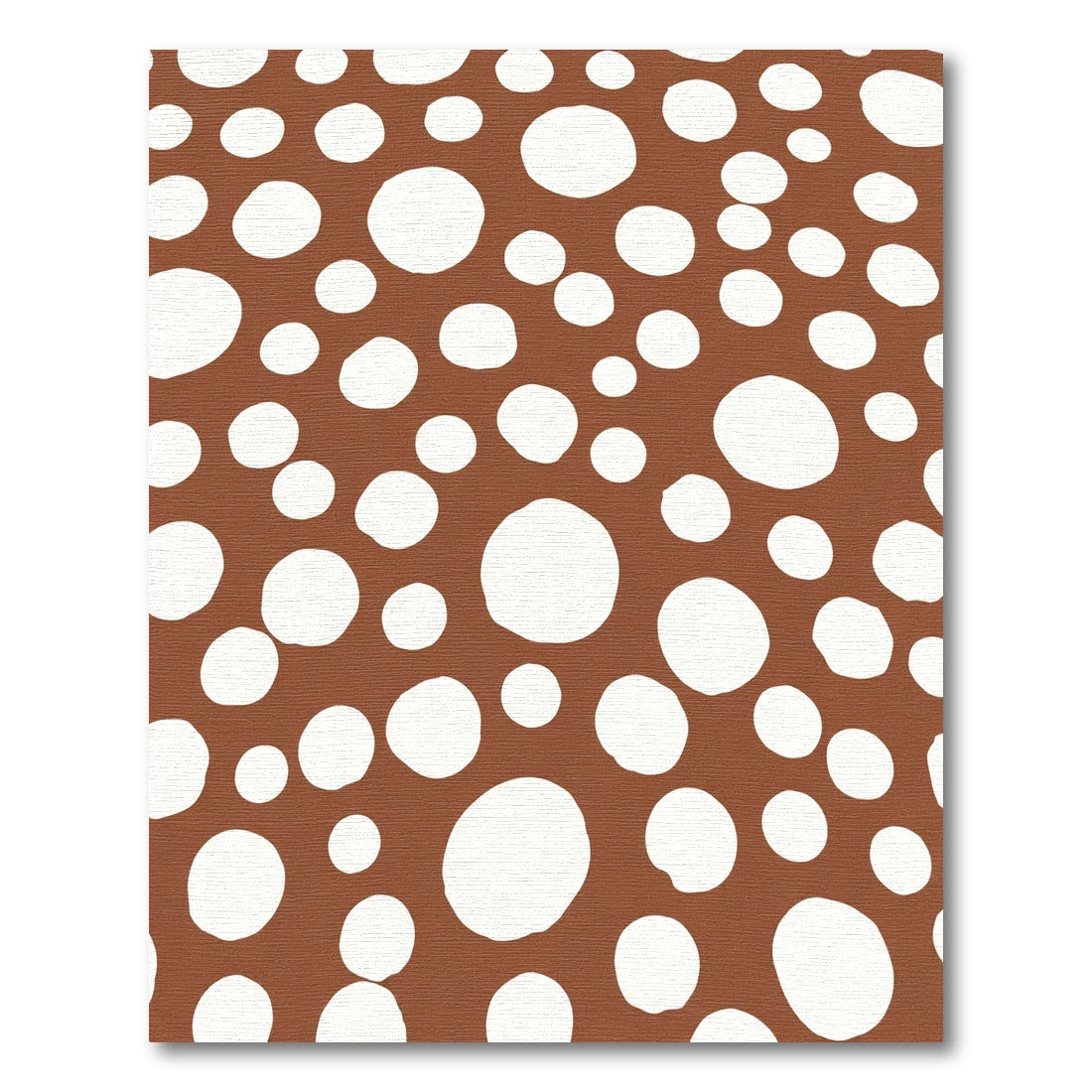Brown White Polka Dot Scatter Rug