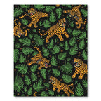 Jungle Tigers Against Green Foliage Rug