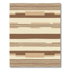 Earthy Horizontal Stripe Block Rug