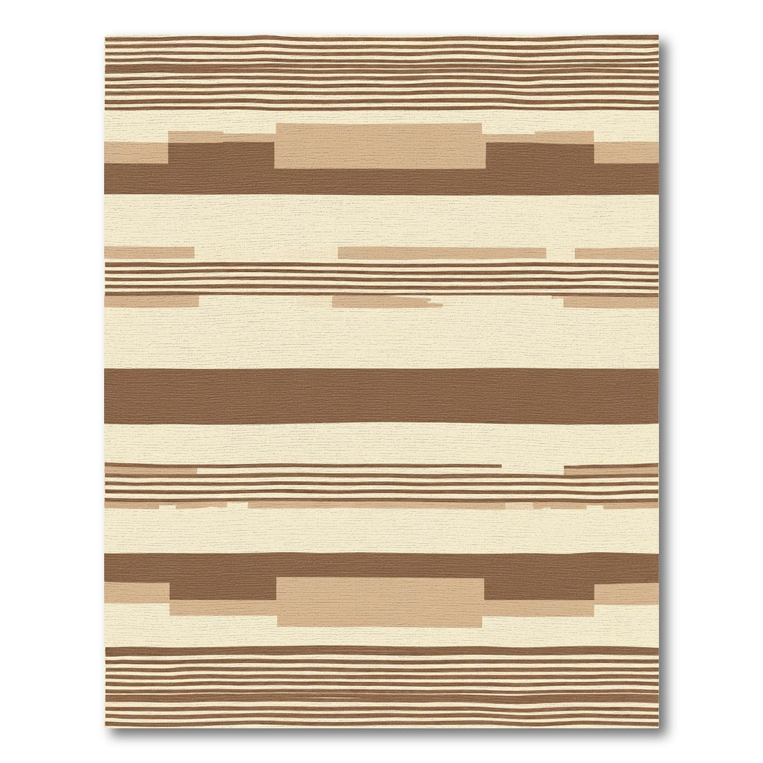 Earthy Horizontal Stripe Block Rug