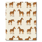Whimsical Giraffe Safari Animal Repeat Rug
