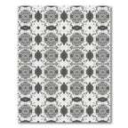 Monochrome Geometric Symmetry Arrangement Rug