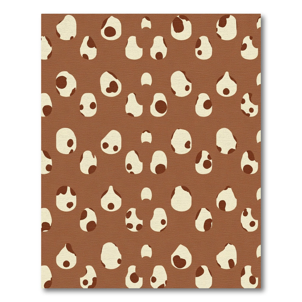 Brown Cream Abstract Spot Rug