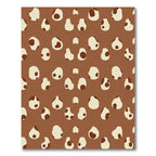 Brown Cream Abstract Spot Rug