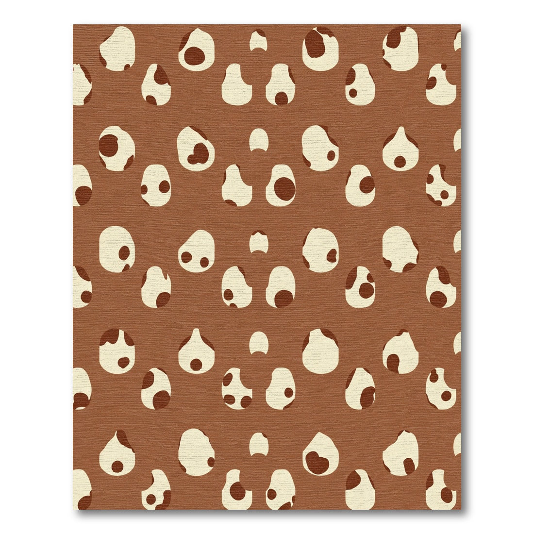 Brown Cream Abstract Spot Rug