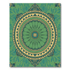 Mandala Medallion with Leaf Accents Rug