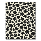 Black Abstract Organic Shapes Cream Rug