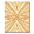 Radiating Golden Sunburst Geometric Rug