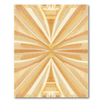 Radiating Golden Sunburst Geometric Rug