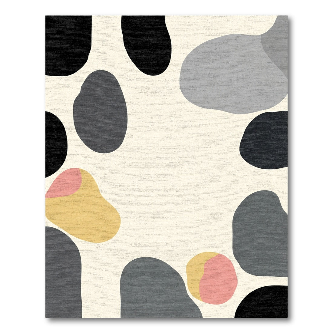 Abstract Organic Shapes Color Block Rug