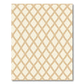Cream and Tan Quatrefoil Lattice Rug