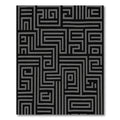 Art Deco Black Geometric Maze Rug