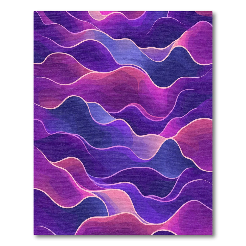Vibrant Purple Pink Wavy Flow Rug
