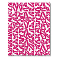 Bold Magenta Organic Abstract Collage Rug