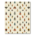 Whimsical Insect Collection Cream Background Rug