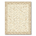 Earthy Hues Textured Weave Border Rug