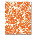 Vibrant Orange Leafy Cascade Rug