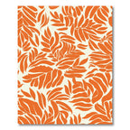 Vibrant Orange Leafy Cascade Rug