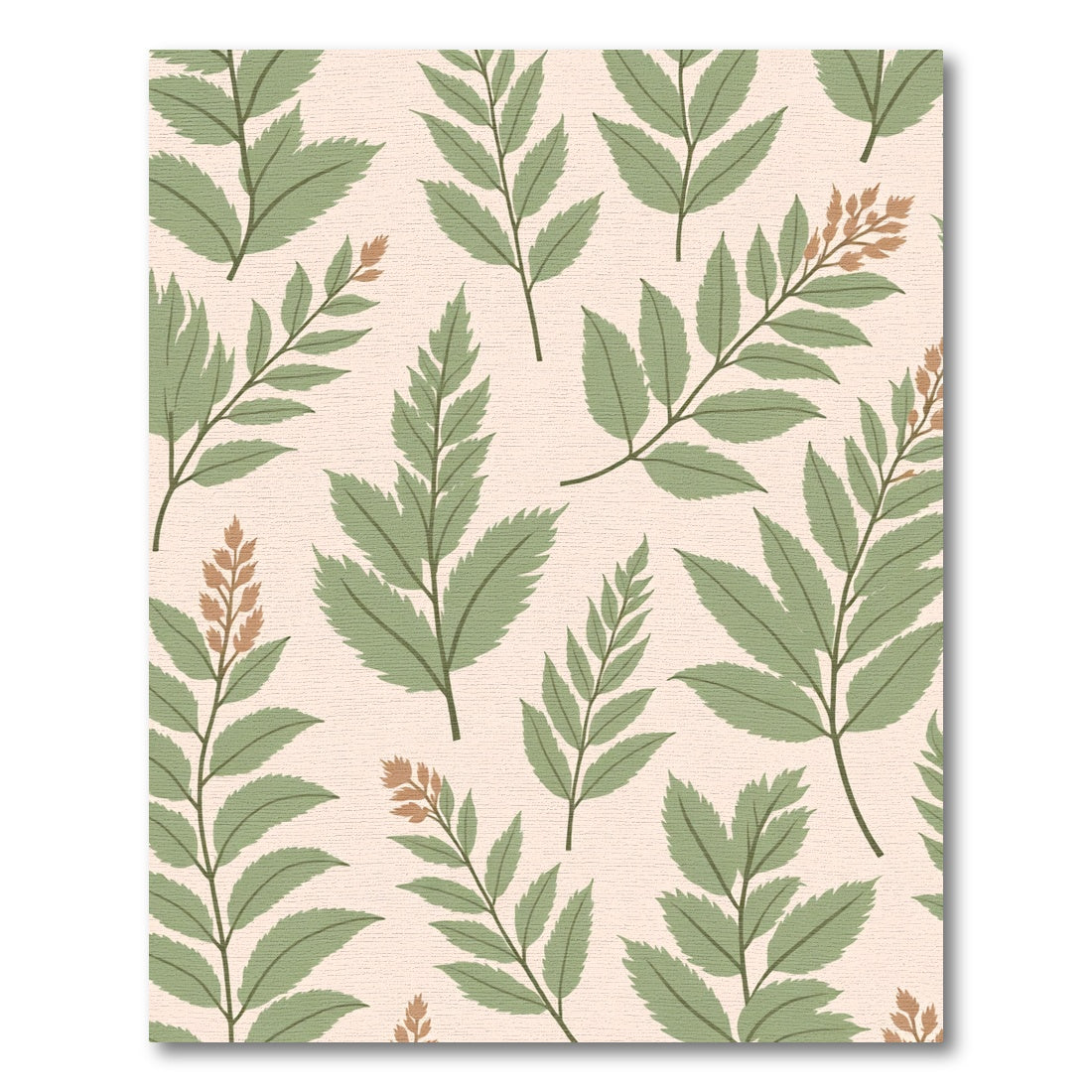 Green Leafy Botanical Arrangement Rug