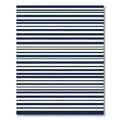 Navy Cream Horizontal Stripe Accent Rug