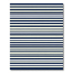 Navy Cream Horizontal Stripe Accent Rug